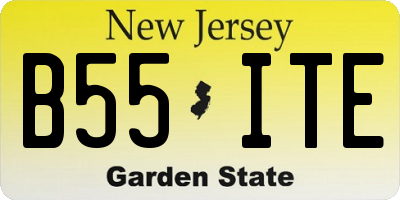 NJ license plate B55ITE
