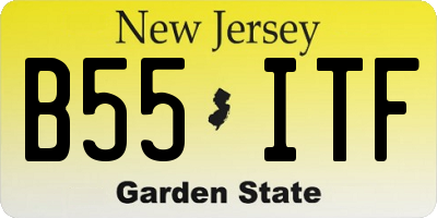 NJ license plate B55ITF