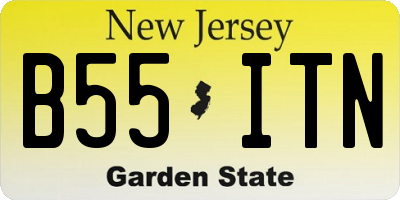NJ license plate B55ITN
