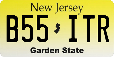 NJ license plate B55ITR