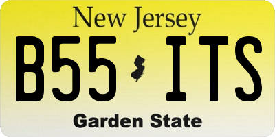 NJ license plate B55ITS