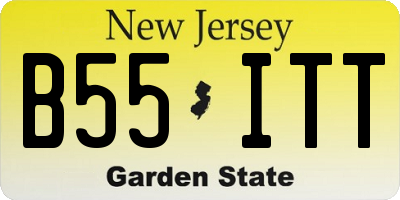 NJ license plate B55ITT