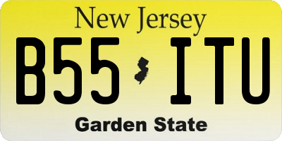 NJ license plate B55ITU