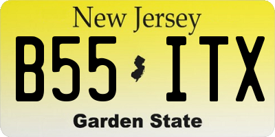 NJ license plate B55ITX