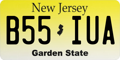 NJ license plate B55IUA