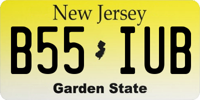 NJ license plate B55IUB