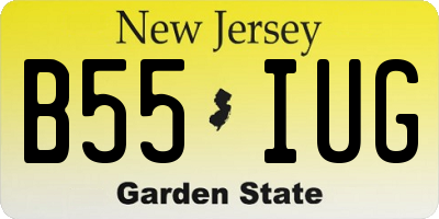 NJ license plate B55IUG