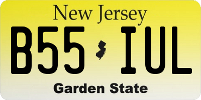 NJ license plate B55IUL