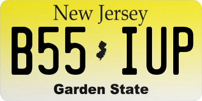 NJ license plate B55IUP