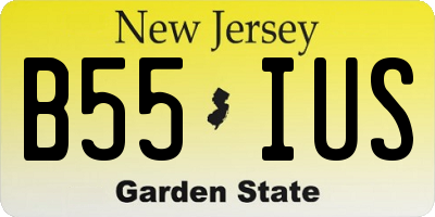 NJ license plate B55IUS