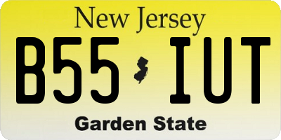 NJ license plate B55IUT