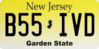 NJ license plate B55IVD