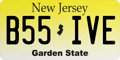 NJ license plate B55IVE