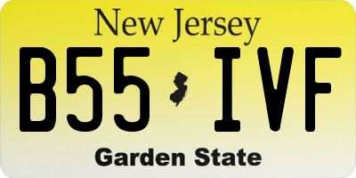 NJ license plate B55IVF
