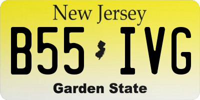 NJ license plate B55IVG