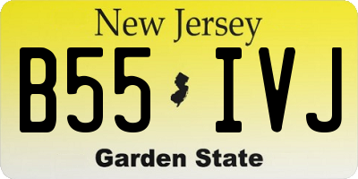 NJ license plate B55IVJ