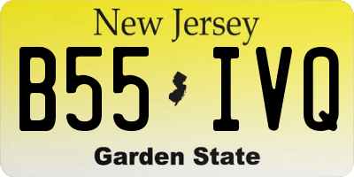 NJ license plate B55IVQ