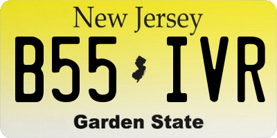 NJ license plate B55IVR
