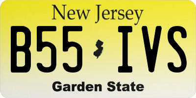 NJ license plate B55IVS