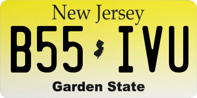NJ license plate B55IVU