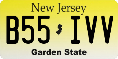 NJ license plate B55IVV