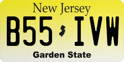 NJ license plate B55IVW
