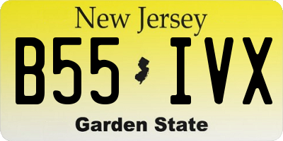 NJ license plate B55IVX