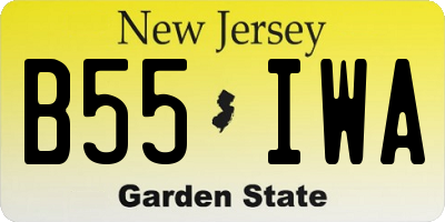 NJ license plate B55IWA