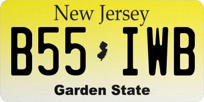 NJ license plate B55IWB