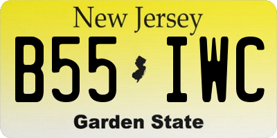 NJ license plate B55IWC