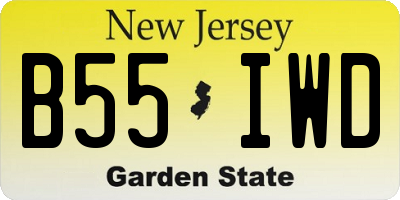 NJ license plate B55IWD