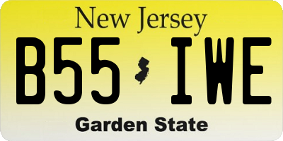 NJ license plate B55IWE