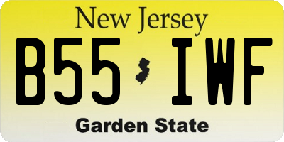 NJ license plate B55IWF