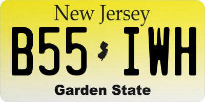 NJ license plate B55IWH