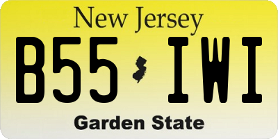NJ license plate B55IWI