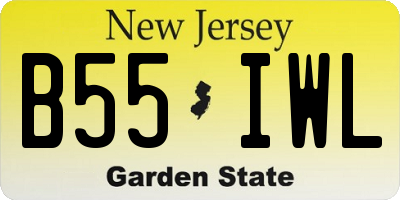 NJ license plate B55IWL