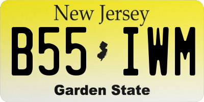 NJ license plate B55IWM