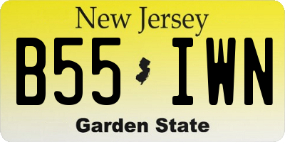 NJ license plate B55IWN