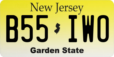 NJ license plate B55IWO