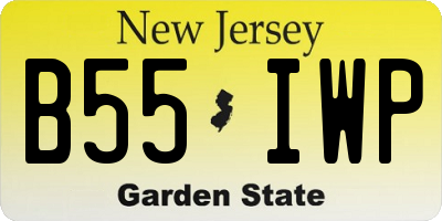 NJ license plate B55IWP