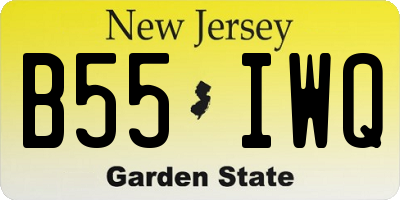 NJ license plate B55IWQ