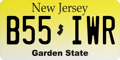 NJ license plate B55IWR