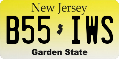 NJ license plate B55IWS