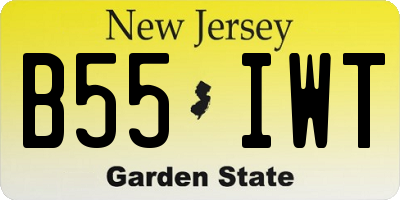 NJ license plate B55IWT