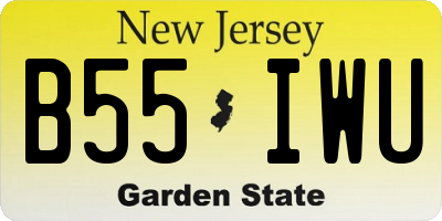 NJ license plate B55IWU