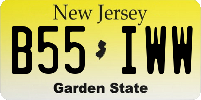 NJ license plate B55IWW