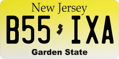 NJ license plate B55IXA