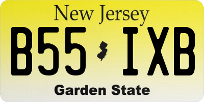 NJ license plate B55IXB
