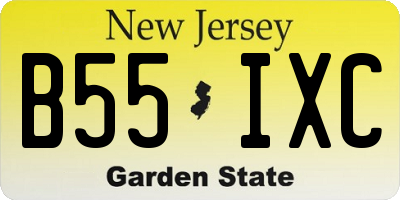 NJ license plate B55IXC
