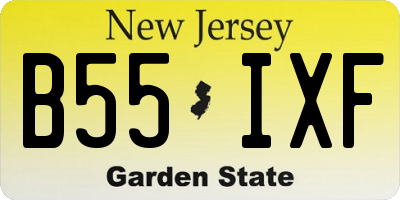 NJ license plate B55IXF